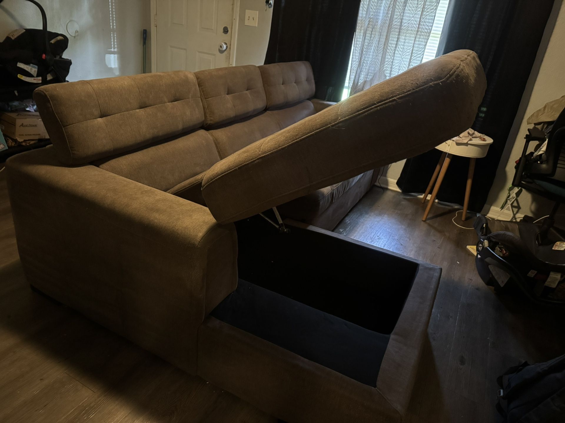 Brown Multi-Function Sectional Sofa