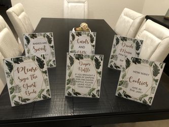 Baby shower signs