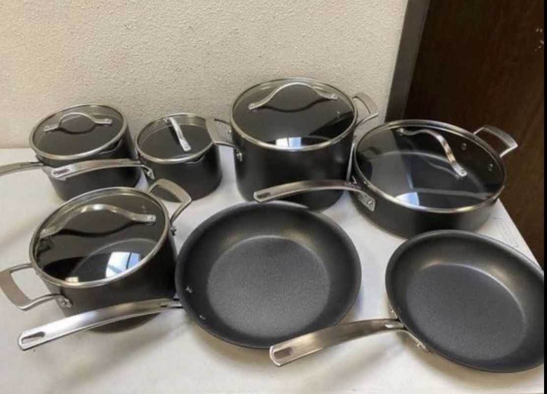 Cookware Set Kirkland Signature 12piece Hard Anodized for Sale in
