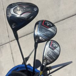 Golf Clubs LH Callaway Big Bertha Driver, 3&4 Woods 