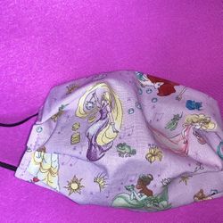 Disney Princess Facemask Ariel Sleeping Beauty Tiana Cinderella Belle Little Mermaid