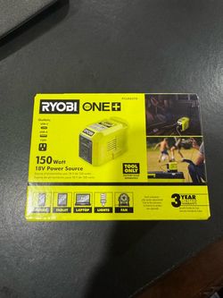RYOBI ONE Plus 18V 150-Watt Portable Battery Inverter Power Source (Tool Only)