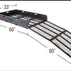 Heavy Duty Utility Hitch Rack w/ loading ramp