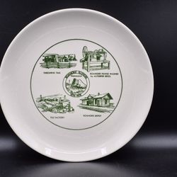 Vintage Roanoke, Illinois Centennial China Plate, 9.25"
