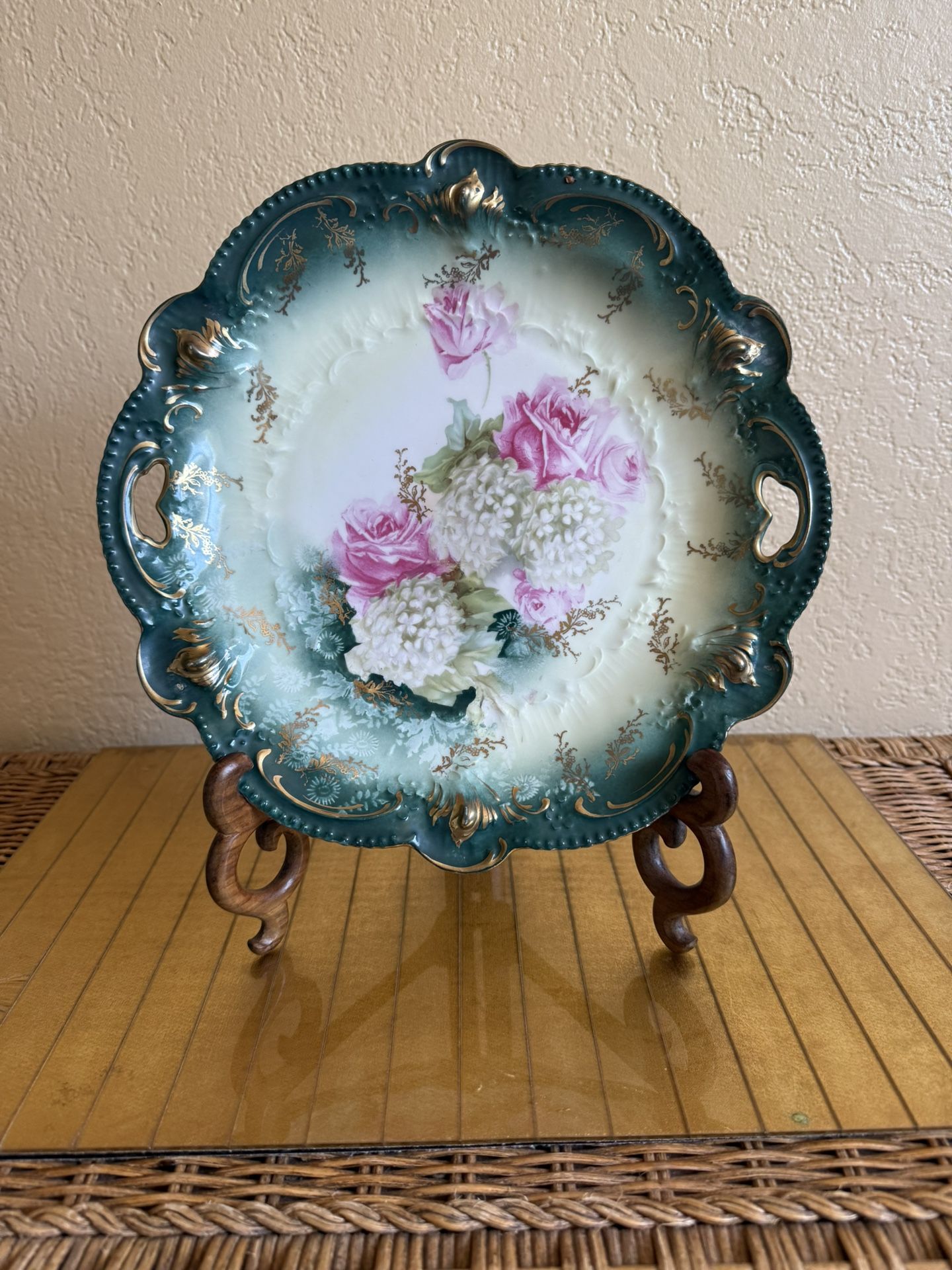 RARE PR Prussia 1 Antique 204K Perforated Porcelain Plate