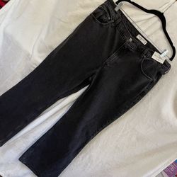 Abercrombie & Fitch Vintage Flare Jeans 33/16R Black High Rise NWT $90