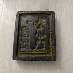 Vintage German Wax, relief art wall