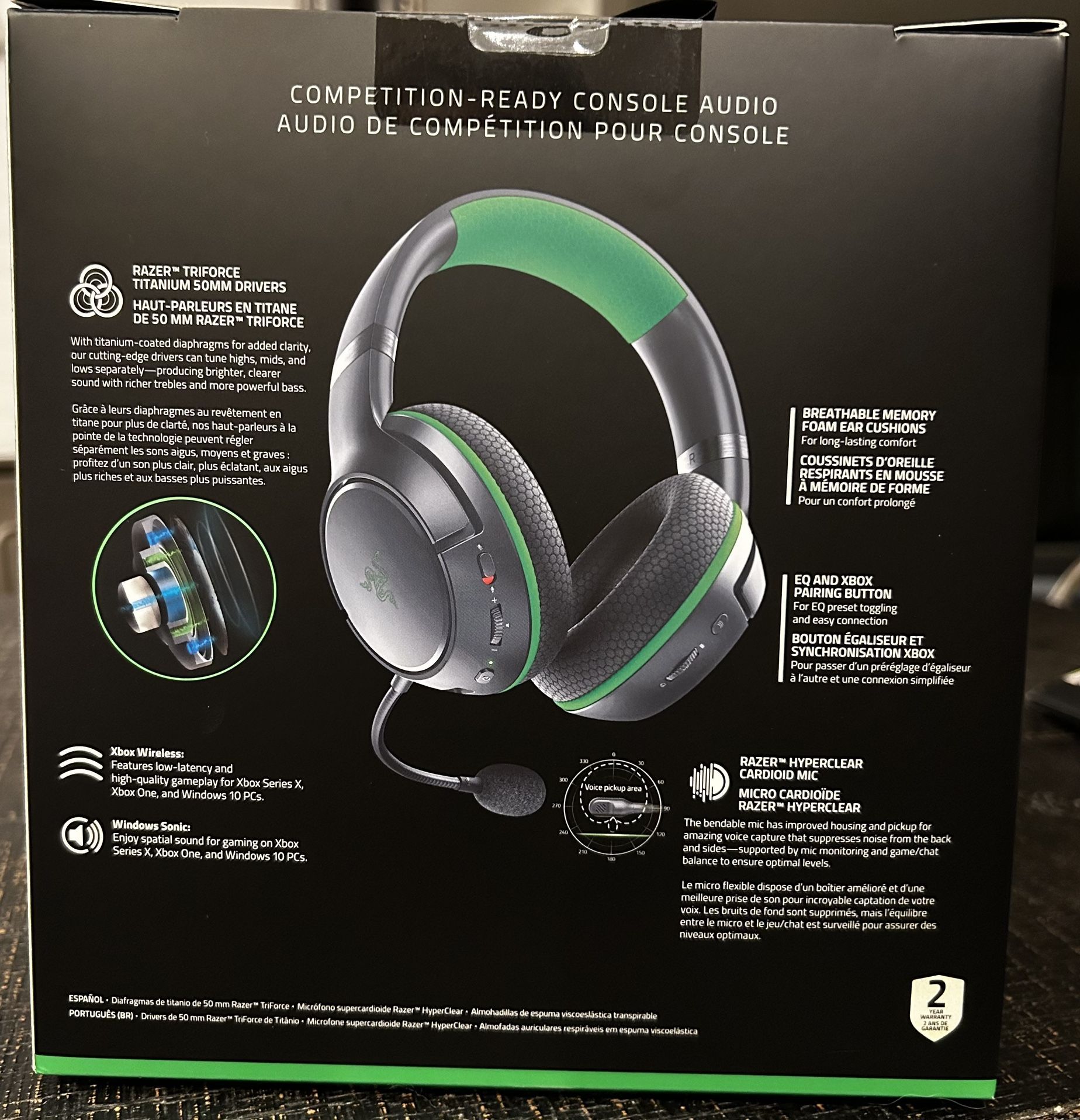RAZER KAIRA WIRELESS XBOX HEADPHONES Accessories, image size:1848x1916