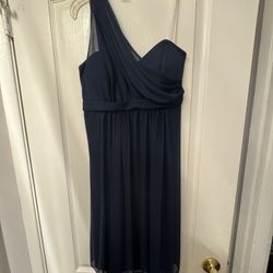 David's Bridal Bridesmaid Dress - Size 8 - Marine 