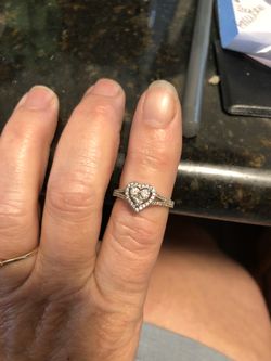 Heart shaped diamond ring