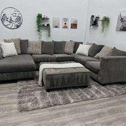Gray Sectional Couch - Free Delivery