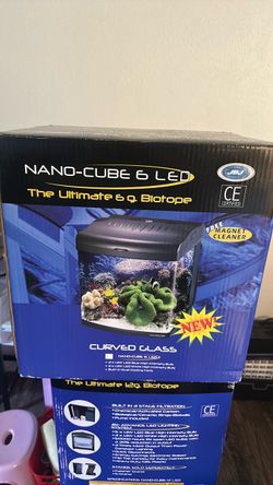JBJ Nano-Cube 6 LED Curved Glass Aquarium