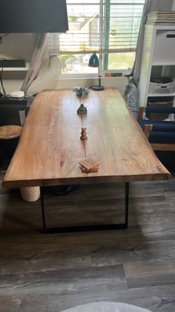Crate and Barrel 80" Solid Wood Dining Table
