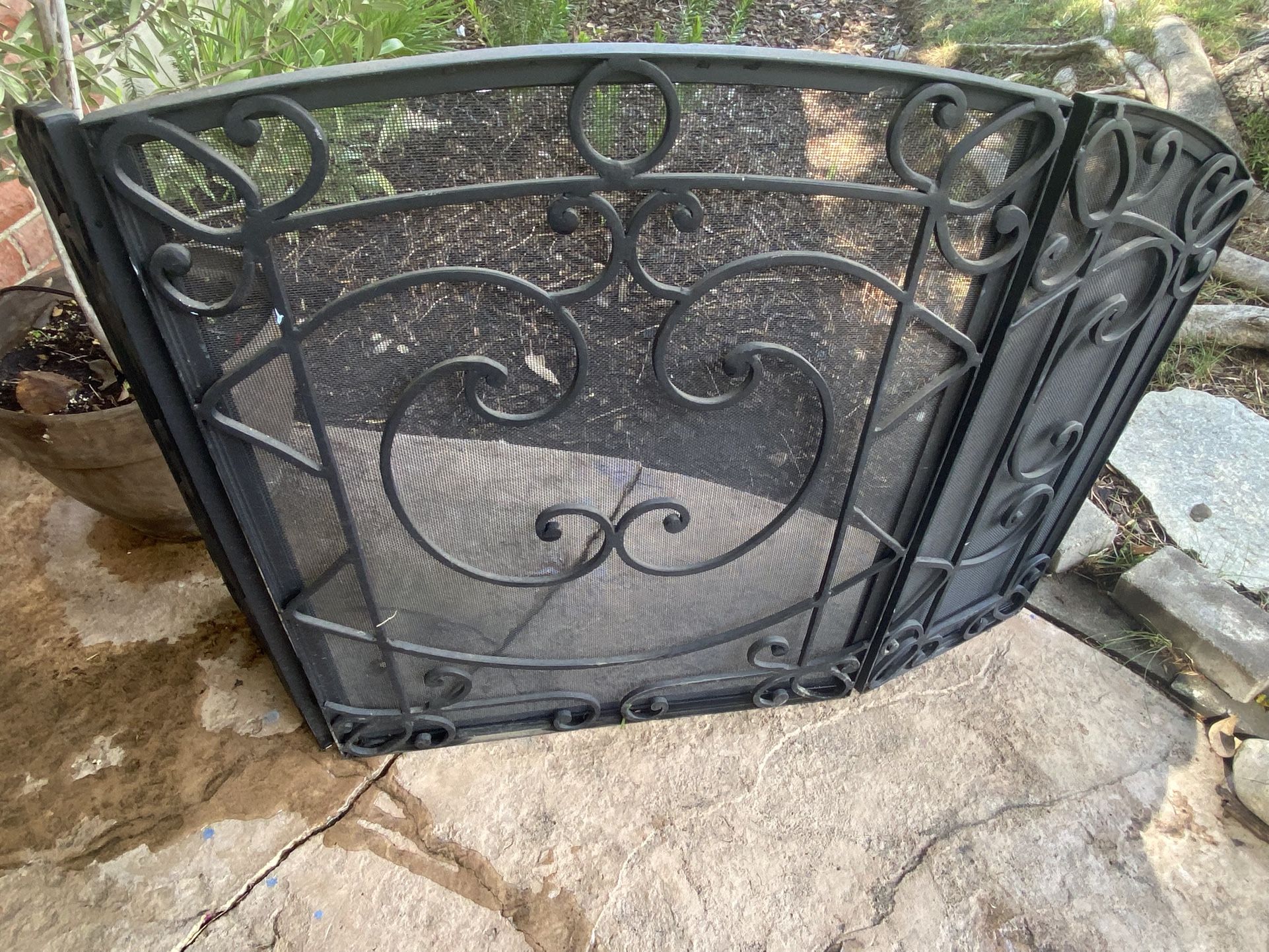 Heavy Duty Wrought Iron Fireplace Screen