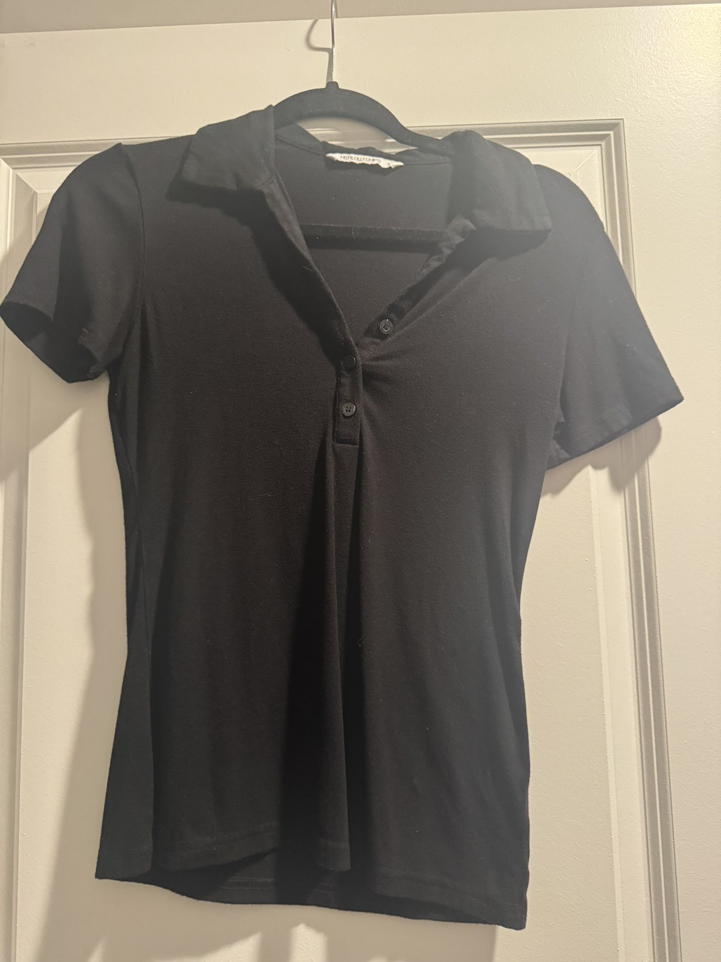 Button up Collard black shirt