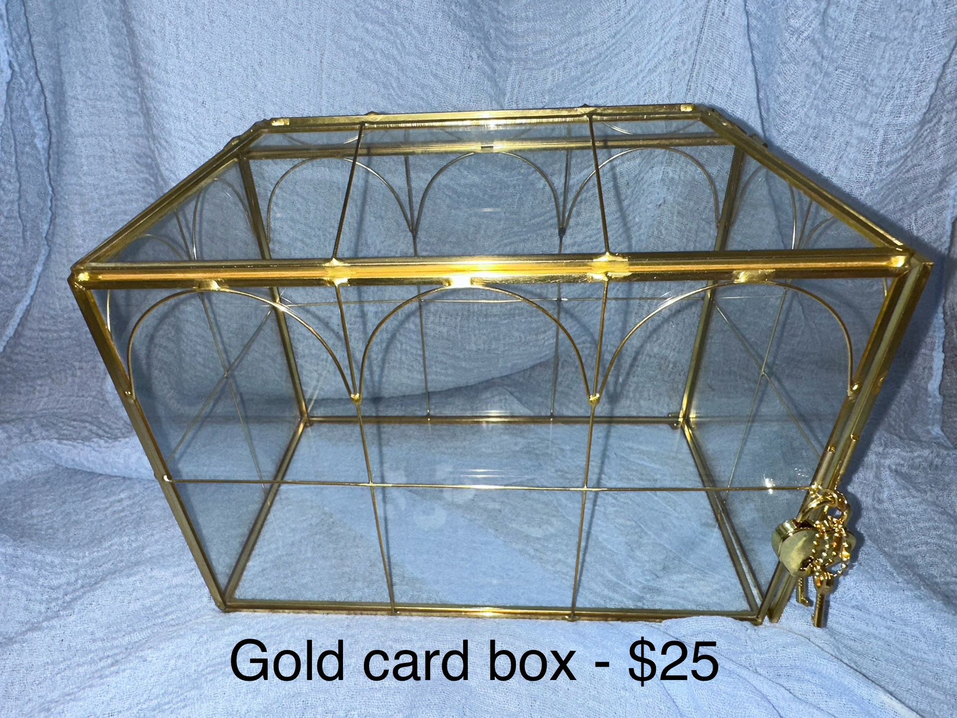 Gold Card Box With Lock