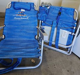 Set of Tommy Bahama beach chairs in blue