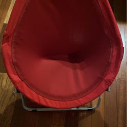 Red Saucer Chair For Kids 
