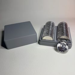 26 Silver Kennedy Half Dollars (Air-Tite & Tray)