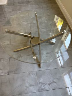 GLASS TOP COFFEE TABLE