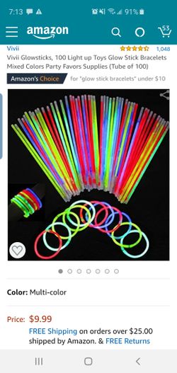 New glowstick bracelets multicolored 100ct
