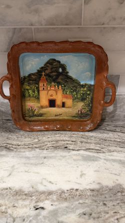 Decorative Pottery Platter 