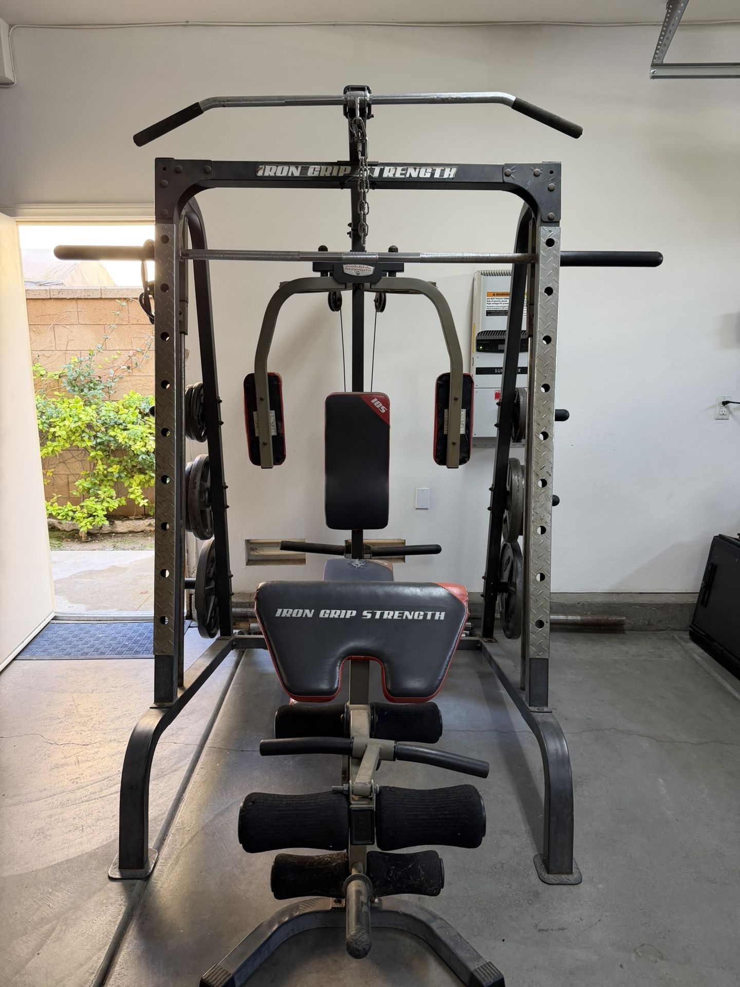 Marcy Pro Iron Grip Strength Smith Machine w/ 265lb Olympic free weights