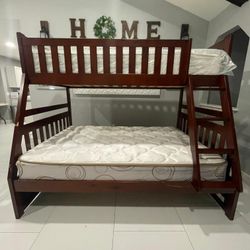 Bunk Bed Twin Over Full.  Comes With Both Matress.   I Can Deliver For Extra Fee 