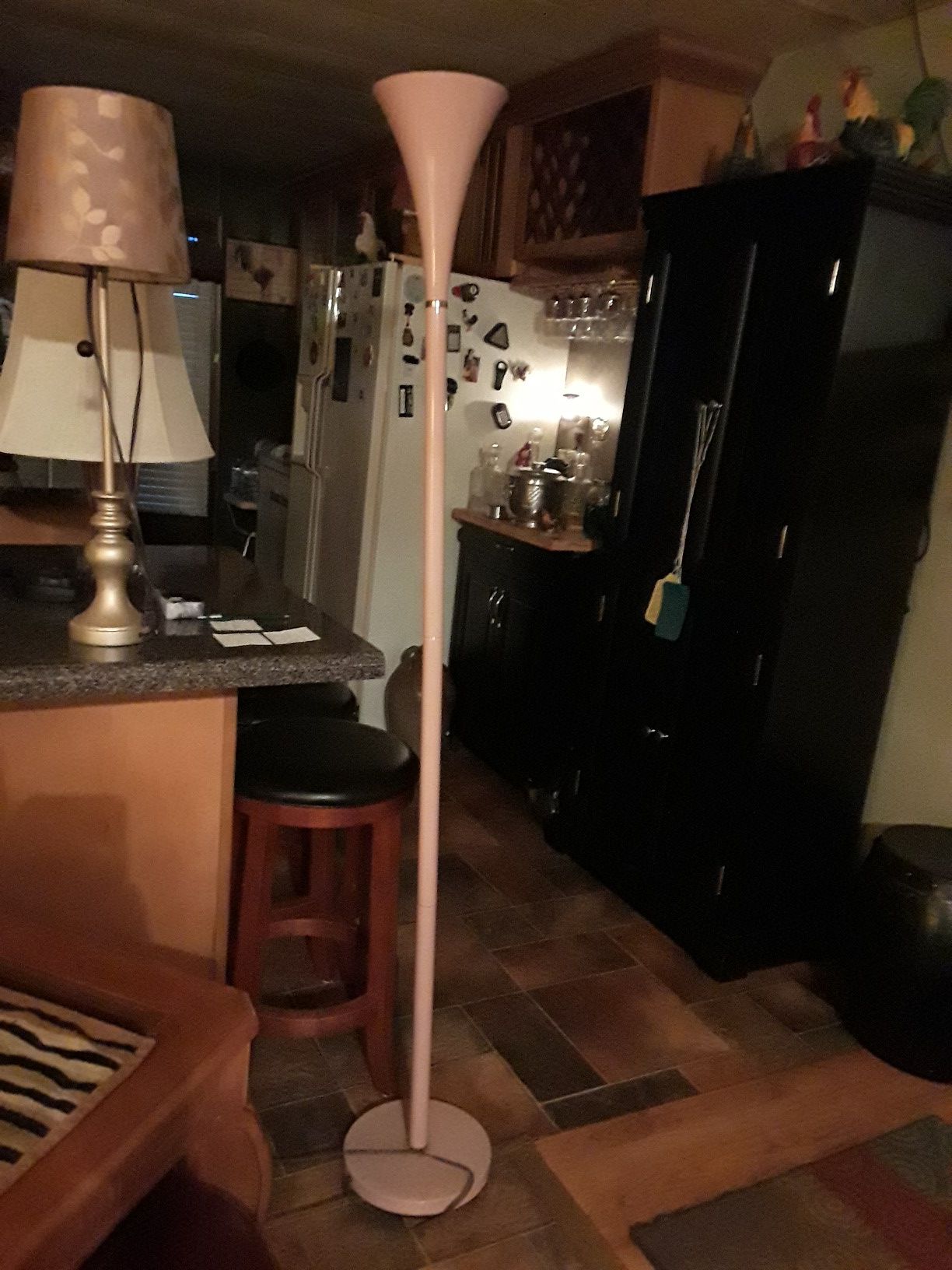 Pink floor lamp