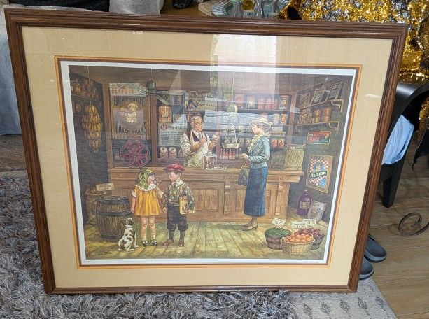Lee Dubin 1932 General Store Signed Edition 1975 Lithograph Art.