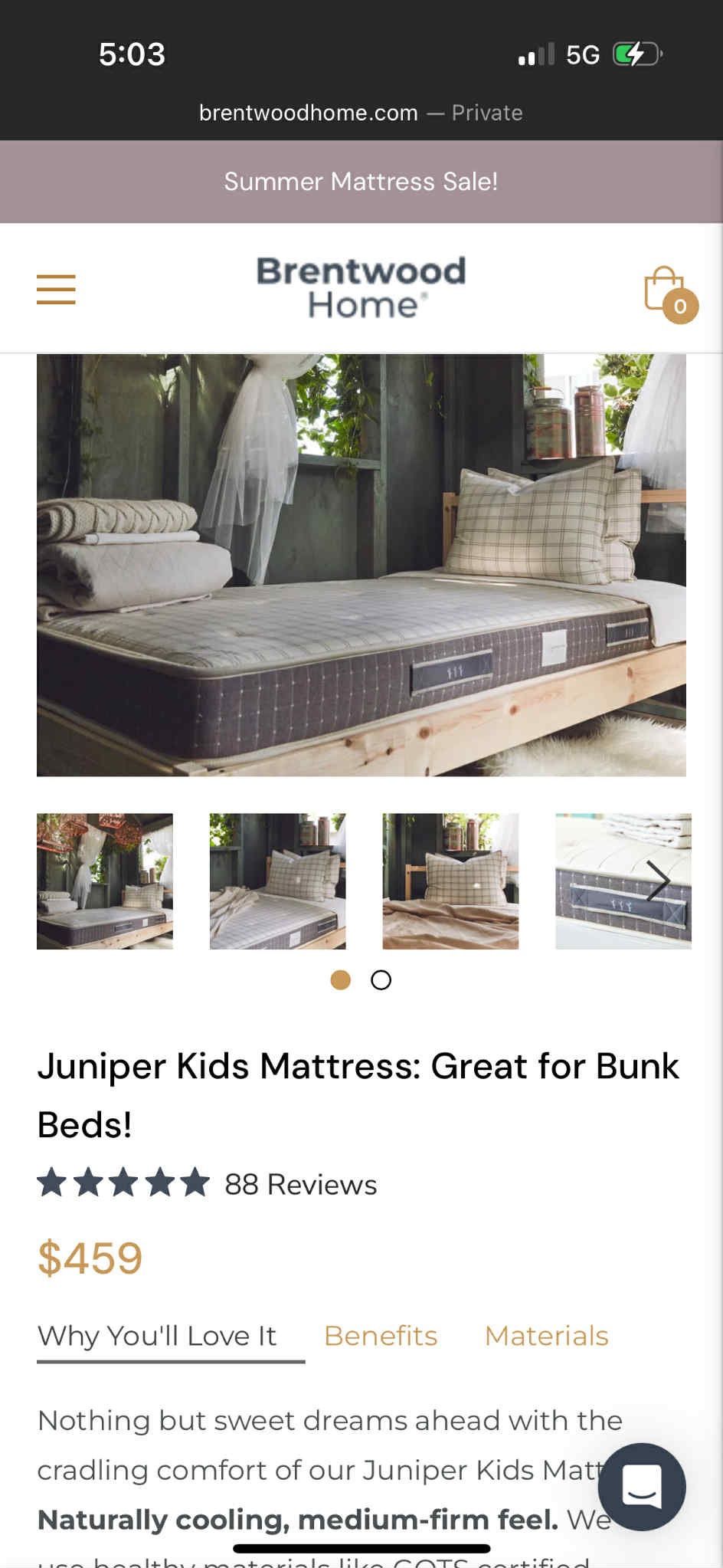 New Twin Size Mattress By Brentwood Homes