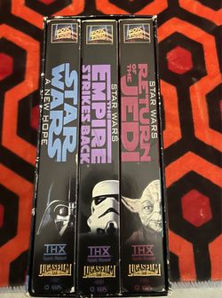 Star Wars  original trilogy fox video 3 tape vhs box set 1995 good condition.