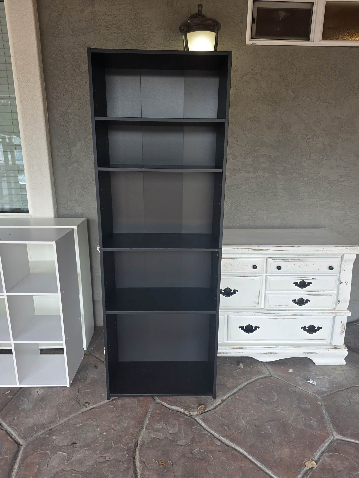 5 Available Tall Black Bookcase