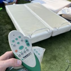 Tempur-Pedic Tempurpedic Queen Adjustable Mattress Frame double twin connected sections w remote