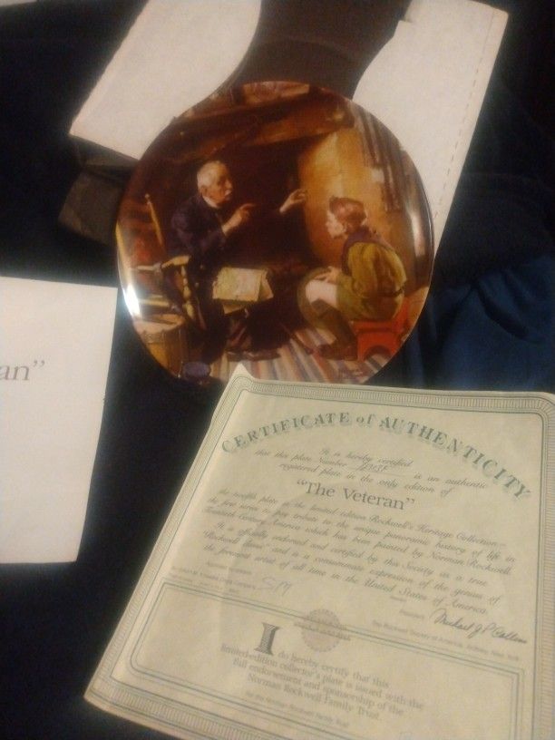 The Veteran Rockwell's Heritage Collection Plate