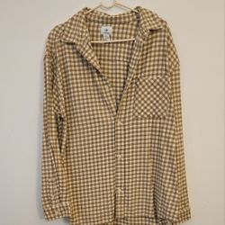 Tan And Brown H&M Flannel Button Up 