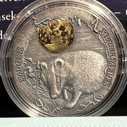 Silver Badger Moonlight Round .999 Silver 1/2 Oz 