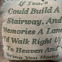 Hand Stitched Memorial Pillow