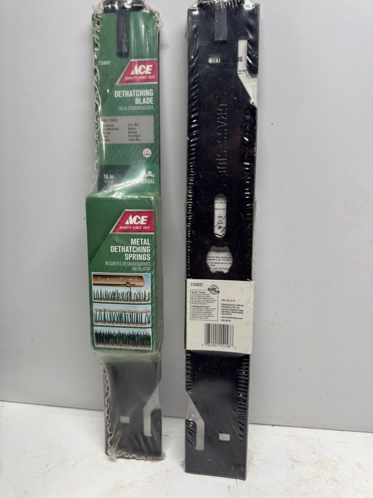 (2) New Dethatching Blade 16” $10 Each. Must Pick Up