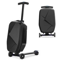NEW 50L Scooter Luggage / Ride-On Suitcase – Kids & Adults – Black