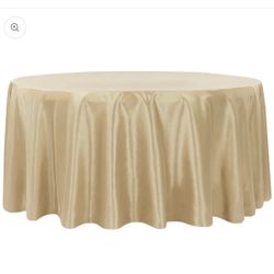 Champagne Crushed Taffeta Tablecloths & Napkins
