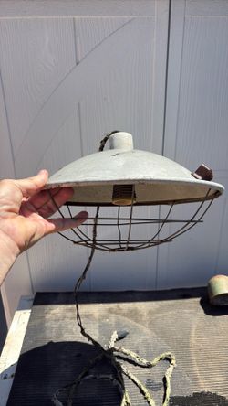 Large antique heat lamp fixture
