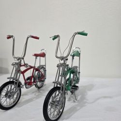 Vintage Die-Cast Metal Miniature Collector Models - Schwinn Sting-Ray / Indonesian Becak / Tandem - Professional Scale Replicas