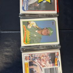 1989 Topps Baseball Cards Rack Pack With José Canseco 
