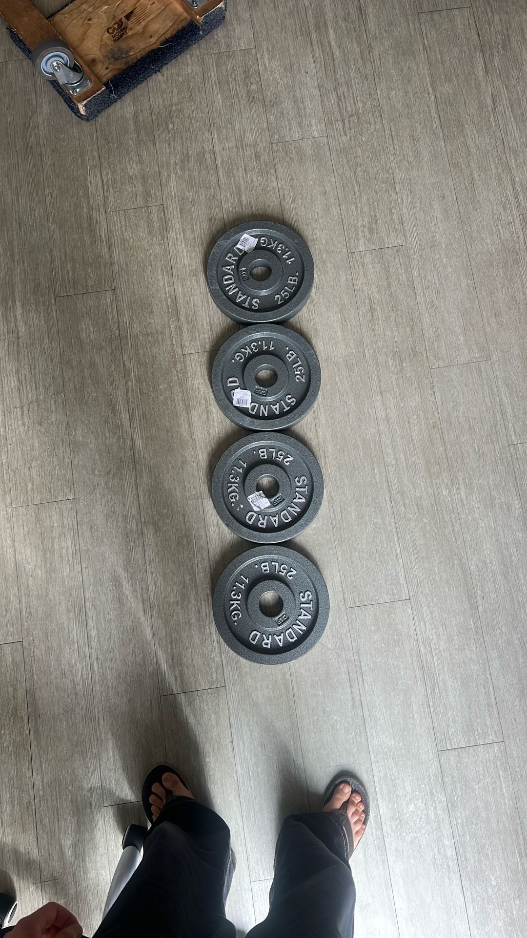 4 25lb (100 Pounds Total) Barbell Plates (will Sell Individually If Needed)