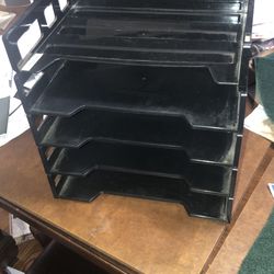 Plastic desk organizer 5-levels