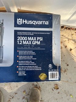 Husqvarna Electric Pressure Washer 2000 PSI