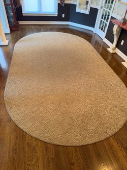 Large lozenge shaped  Area Rug Beige Tonal Pattern