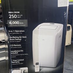 New LG 6,000 BTU (SACC) / 9,700 BTU (ASHRAE) Portable Air Conditioner Retail Price $350 Your Price $260