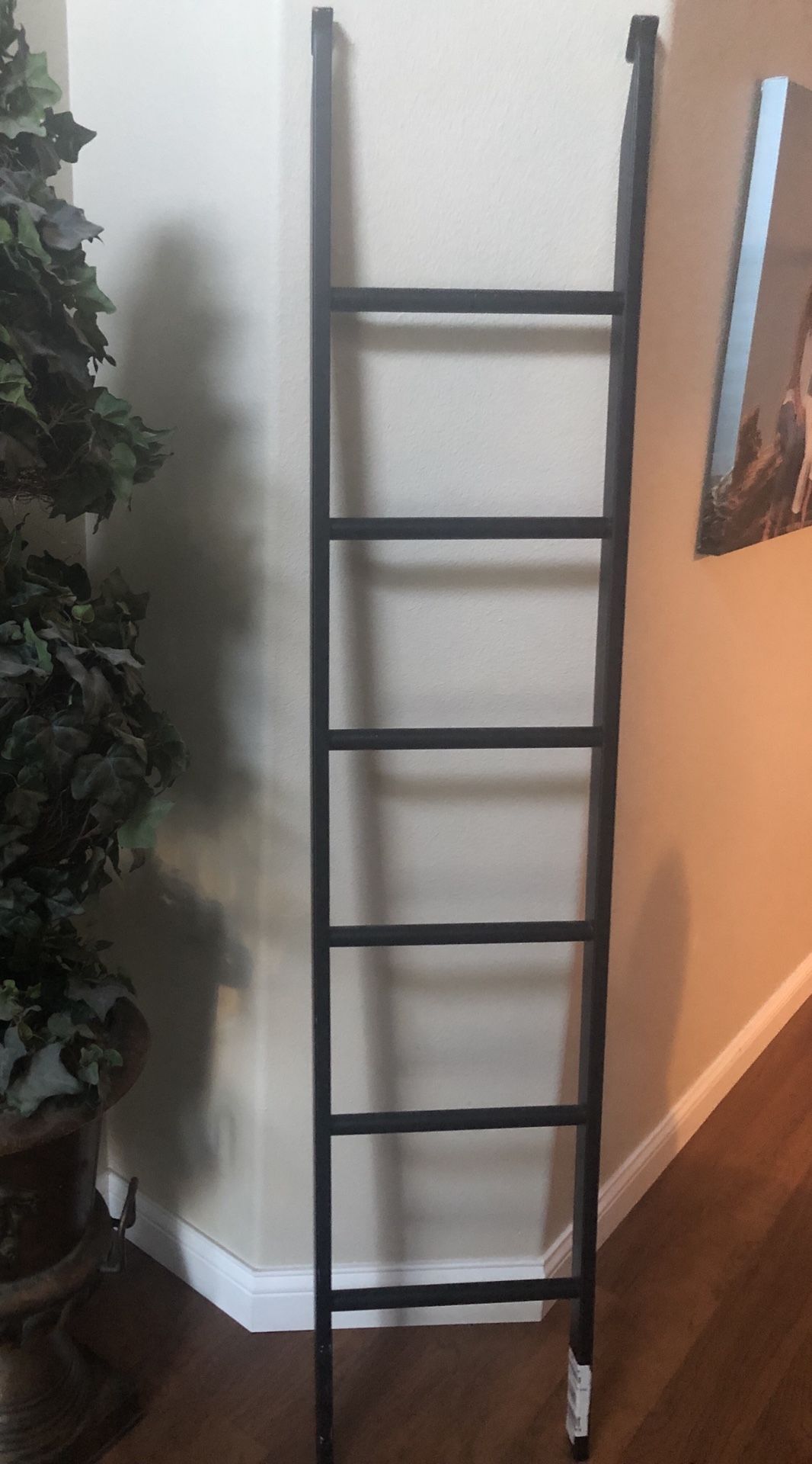 Ladder — Black metal bunk bed ladder